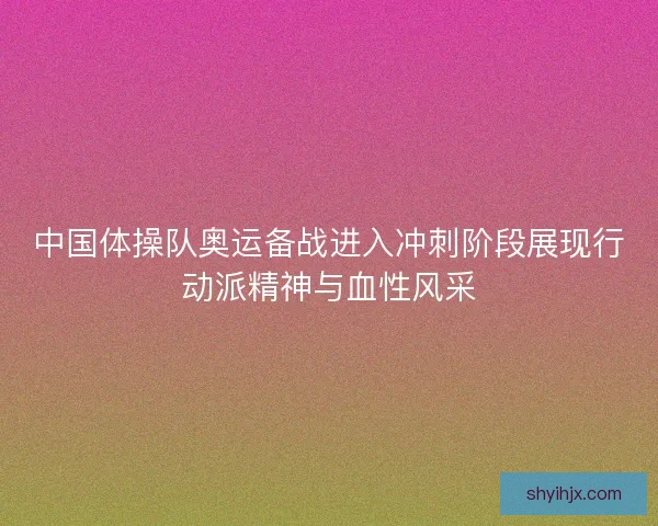 中国体操队奥运备战进入冲刺阶段展现行动派精神与血性风采